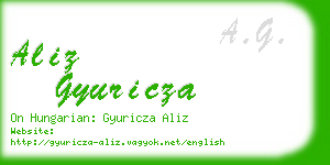 aliz gyuricza business card